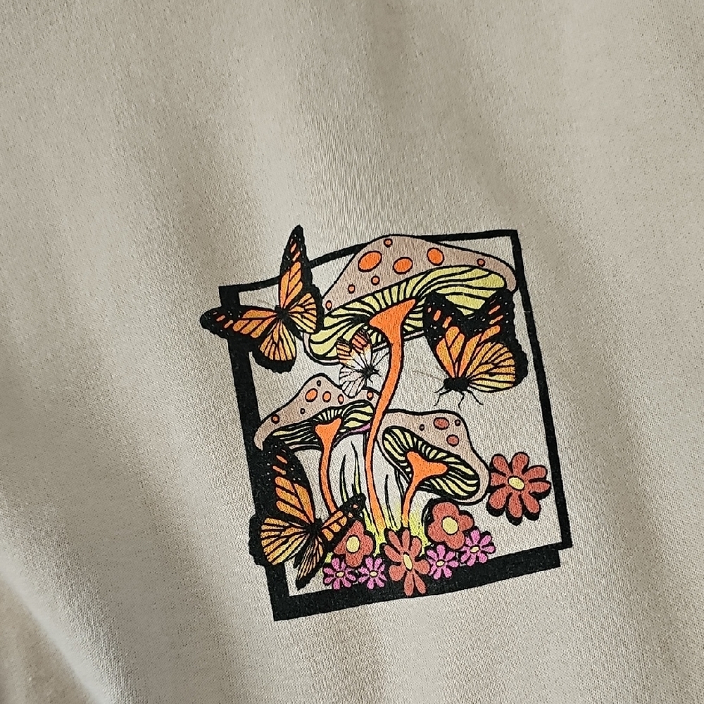 Artist Union Clothing Co. Cream Graphic Hoodie - Womens Or Mens Size Medium - Picture 5 of 6